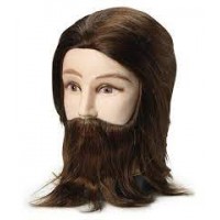 Brave Head szakállas férfi babafej humán hajjal, 20 cm Eszközök