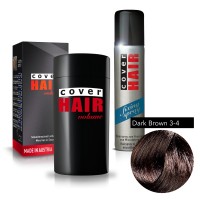 Cover Hair Volume hajdúsító, 30 g, sötétbarna + kötést erősítő spray Hajformázás
