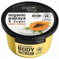 Organic Shop bőrradír bio papayával és cukorral, 250 ml Testápolás